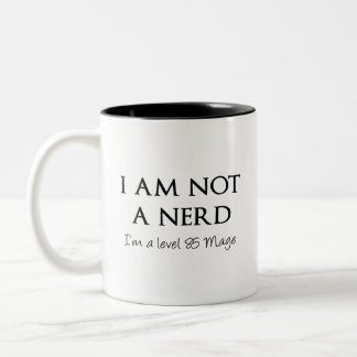 Taza Bicolor No soy un empollón, yo soy un nivel 85 Mage