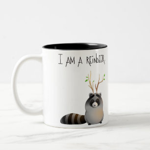 Taza Bicolor No soy un racoon (para derecho)