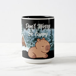Taza Bicolor No te preocupes, sé cappy: Serenidad de Invierno