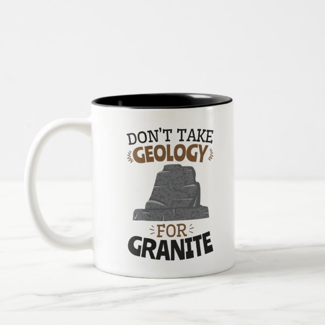 Taza Bicolor No tomes geología para granito curioso geólogo (Izquierda)