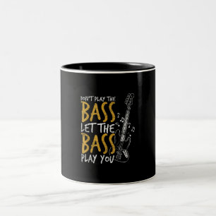 Taza Bicolor No toques el trasero, deja que la guitarra del tra