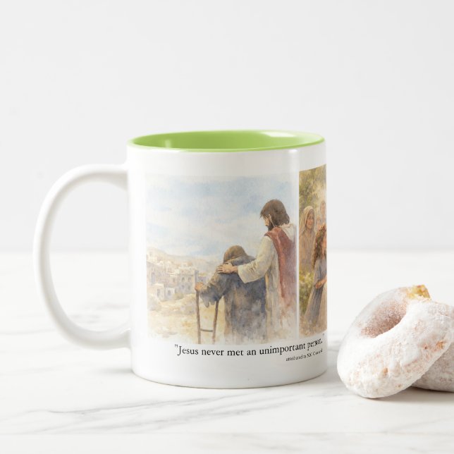 Taza Bicolor No unimportant person (Con donut)