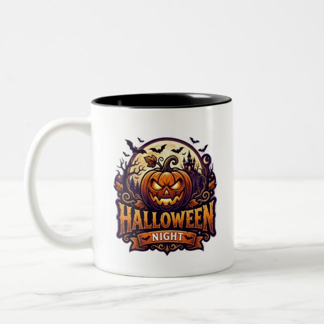 Taza Bicolor Noche de Halloween (Izquierda)