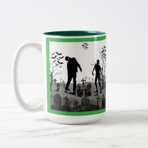 Taza Bicolor Noche de linterna fantasma verde kelly