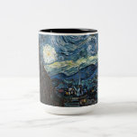 Taza Bicolor Noche estrellada de Vincent Van Gogh<br><div class="desc">Noche estrellada de Vincent Van Gogh.</div>