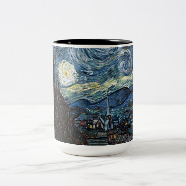 Taza Bicolor Noche estrellada de Vincent Van Gogh (Centro)