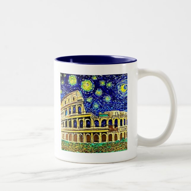 Taza Bicolor Noche estrellada Roma Italia (Derecha)