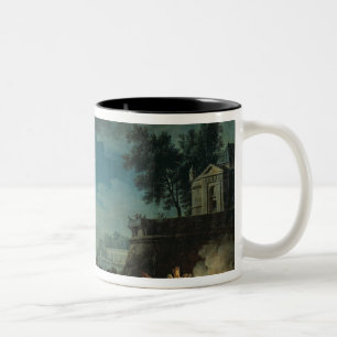 Taza Bicolor Noche: Un puerto en el claro de luna, 1748