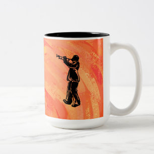 Taza Bicolor Noches de Boogie de Nueva York Trompeta Naranja