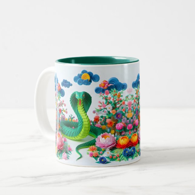 Taza Bicolor Nochevieja china 2025 2TM4 (Anverso izquierdo)