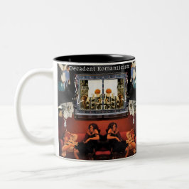 Taza Bicolor Noir Collage Mug –Dialogue Over Coffee