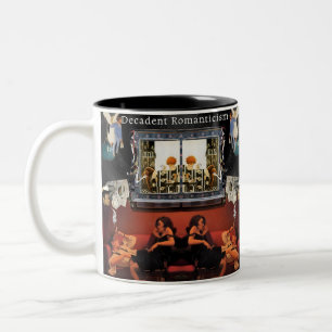 Taza Bicolor Noir Collage Mug –Dialogue Over Coffee