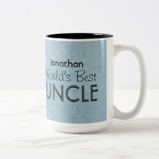 Taza Bicolor Nombre azul del personalizado del mejor TÍO Grunge