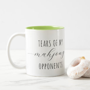 Taza Bicolor Nombre de jugador divertido del equipo de Mahjong