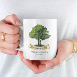 Taza Bicolor Nombre de mantenimiento del árbol de la unión fami<br><div class="desc">Con un árbol acuático,  esta bonita y minimalista plantilla de música personalizada de reunión familiar es fácil de personalizar y está lista para agregar los detalles de reunión familiar anual de este año. Puede hacer clic en el botón "Personalizar" para agregar su evento de reunión.</div>