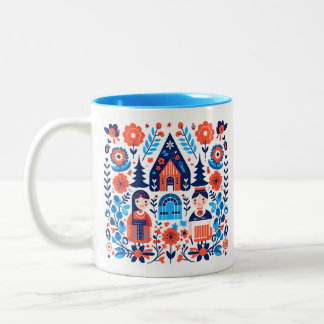 Taza Bicolor Nombre del arte folclórico sueco