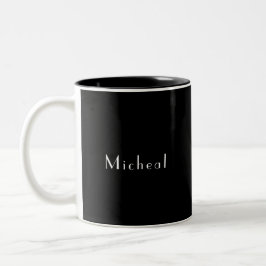 Taza Bicolor Nombre del Personalizado personalizado moderno en 