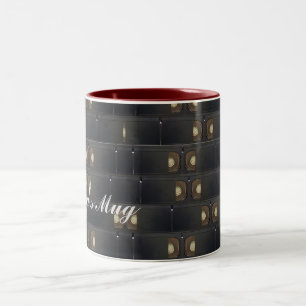 Taza Bicolor Nombre personalizado analógico