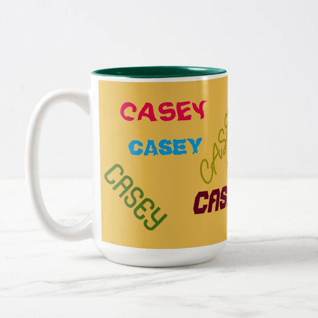 TAZA BICOLOR NOMBRE PERSONALIZADO CAFÉ MUG DECO (Izquierda)