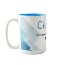 Nombre personalizado cita azul alentadora e inspir