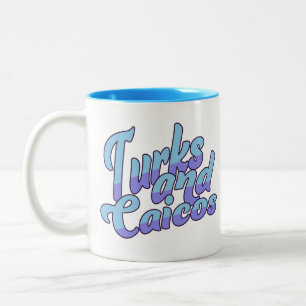Taza Bicolor Nombre personalizado: Concha de Turcos y Caicos
