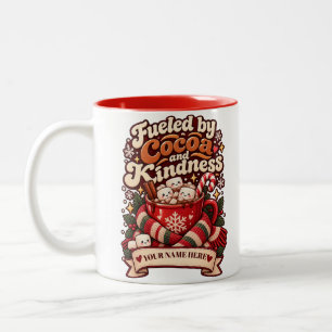 Taza Bicolor Nombre personalizado Cozy Nurse Era Navidad