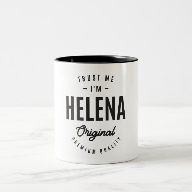 Taza Bicolor Nombre personalizado de Helena (Centro)