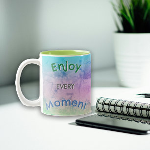 Taza Bicolor Nombre personalizado de la cita de vídeo positiva