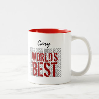 Taza Bicolor Nombre personalizado de la mejor letra de grano de