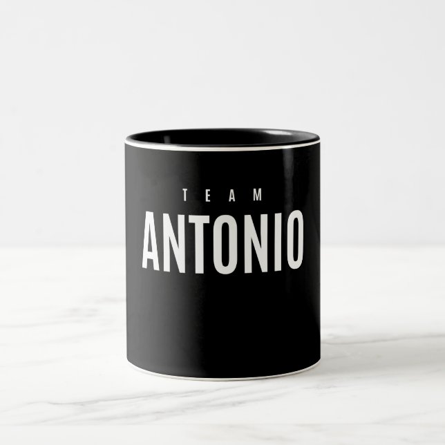 Taza Bicolor Nombre personalizado de Team Antonio (Centro)