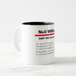 Taza Bicolor Nombre personalizado Definición de consultor SAP d