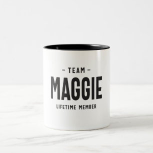 Taza Bicolor Nombre personalizado del miembro de Maggie Lifetim