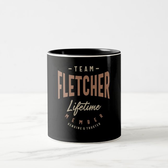 Taza Bicolor Nombre personalizado del miembro de Team Fletcher  (Centro)