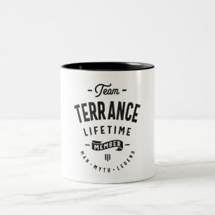 Taza Bicolor Nombre personalizado del miembro de Terrance Lifet