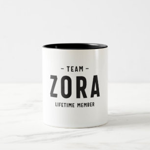 Taza Bicolor Nombre personalizado del miembro de tiempo de vida