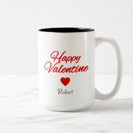 Taza Bicolor Nombre personalizado día de San Valentín