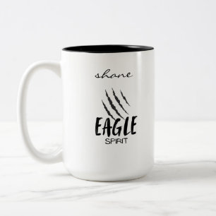 Taza Bicolor Nombre Personalizado Garra de Águila Espíritu de Á