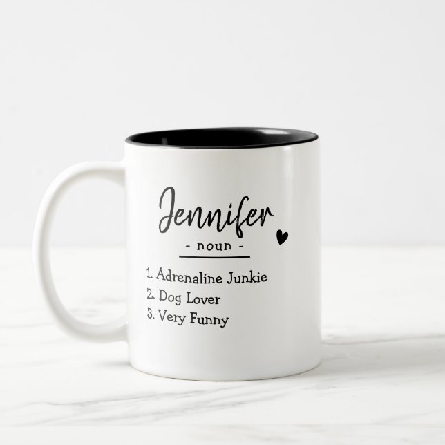 Taza Bicolor Nombre personalizado Nuevo Personalizado de defini (Izquierda)