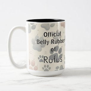 Taza Bicolor Nombre personalizado para el amor por los perros