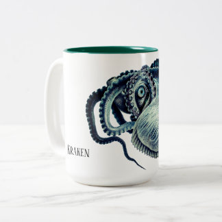 Taza Bicolor Nombre personalizado Pulpo Calamar Nautilus Argona