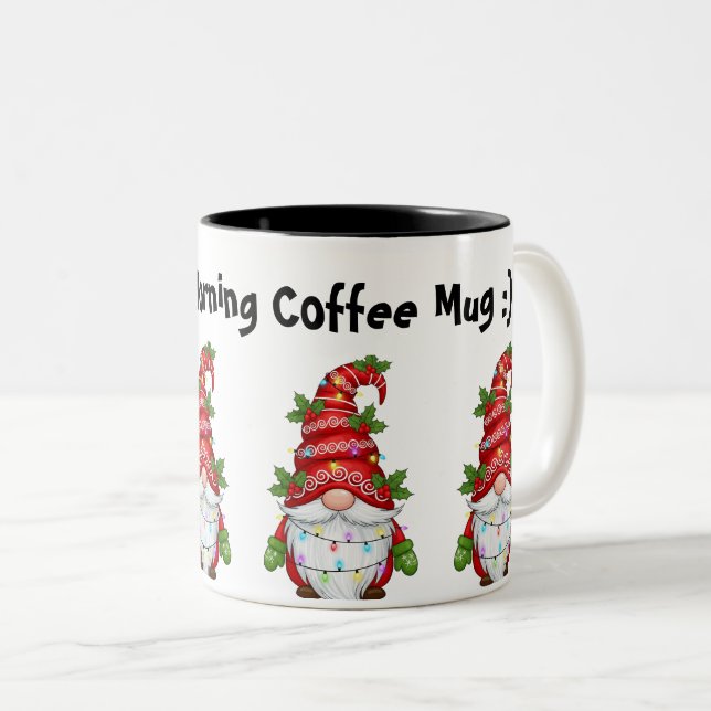 Taza Bicolor Nombre personalizado Regalo de vacaciones - Café m (Anverso derecho)