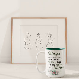 Taza Bicolor Nombre personalizado: tazón de café: Jeremiah 29:1