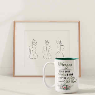 Taza Bicolor Nombre personalizado: tazón de café: Jeremiah 29:1