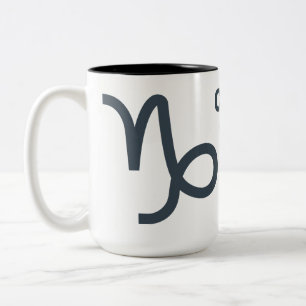 Taza Bicolor Nombre personalizado / Texto Rótulo zodiaco Capric