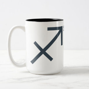 Taza Bicolor Nombre personalizado / Texto Rótulo zodiaco Sagitt