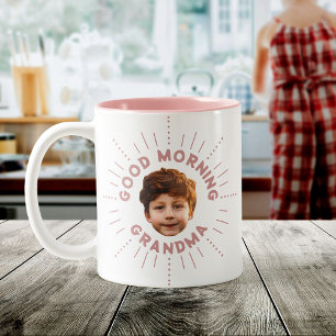 Taza Bicolor Nombre personalizado y foto - estilo retro, lleno 