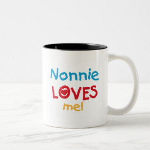 Taza Bicolor Nonnie me ama camisetas y regalos