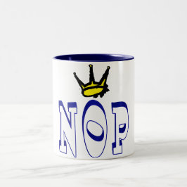 Taza Bicolor NOP con Crown - Anti-King Bold Statement Design