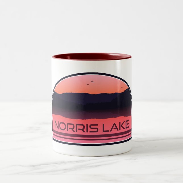 Taza Bicolor Norris Lake Tennessee Red Sunrise (Centro)