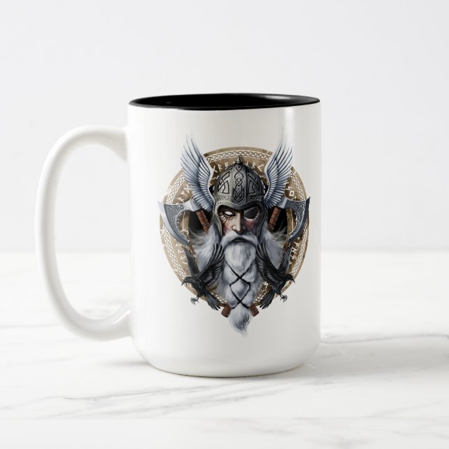 Taza Bicolor Norse Warrior God Odin (Izquierda)